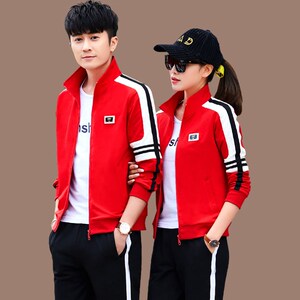 kappa背靠背运动套装女春季2022年新款时尚宽松情侣跑步服三件套