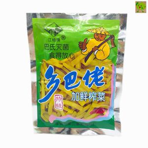 乡巴佬榨菜102g加鲜去皮学生小袋咸菜下饭菜榨菜丝整箱开袋即食