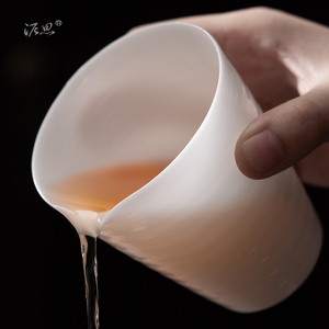 泥思 陈鹏程羊脂玉瓷简易公道杯德化白瓷功夫茶具分茶杯公杯礼盒