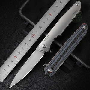 傲斯m390粉末钢折叠刀钛合金开刃折刀户外随身防身小刀锋利水果刀