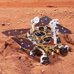 钢达祝融号火星车金属拼装模型中国空间站北斗卫星3d立体拼图玩具