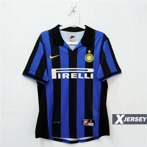 98-99赛季国际米兰球衣主场9号罗纳尔多萨内蒂巴乔卡卡复古足球服