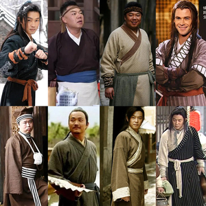 武林外传白展堂李大嘴燕小六同款影视古装男武侠风群演棉麻演出服