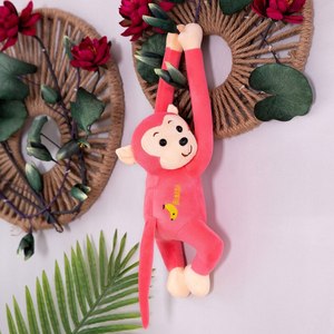 1 Pcs Long Arm Monkey Plush Toy Anti Collision Pink Banana C