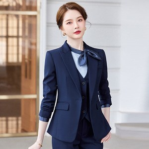 周大生珠宝店工作服西装套装女秋冬高档酒店售楼部客服经理职业装