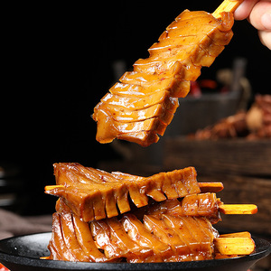 兰花串豆腐干休闲小吃零食香辣味小吃湖南特产武冈卤香干豆腐串子