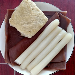 延安锅巴 陕北特产 手工擀面皮黑白锅巴面皮面筋