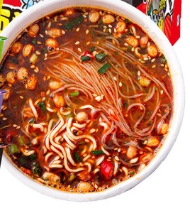 方便面加粉丝混搭6桶整箱粉面搭档粉丝泡面速食夜