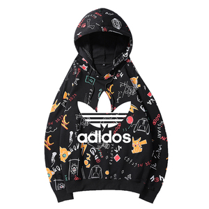 尚品阿迪达斯三叶草卫衣男春秋季上衣时尚潮牌外套宽松套头连帽衫