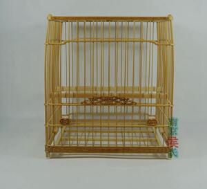 包邮南京侯氏绣眼鸟笼永华款全留青手工雕花梅兰竹菊图大镶顶绣眼