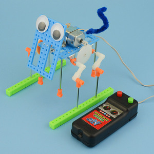 di意创y仿生遛狗机器科科技手工小制作发p明拼装材料人普机械.