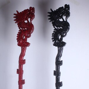 2米九龙禅杖 法师专用 九龙拐 锡杖 樟木 雕刻 九龙杖佛教用品