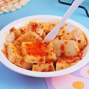 山西特产小吃碗托柳林碗团荞面小碗托香辣凉粉碗秃方便即食10碗装