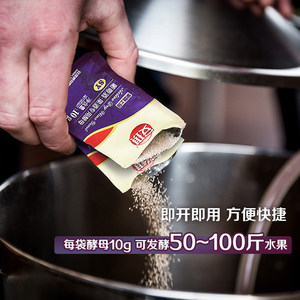 安琪水果酒酵母葡萄酒专用酒曲家庭自酿白兰地白酒