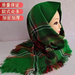 农村老式方头巾中老年人方巾女冬季保暖围巾婆婆老奶奶干活包头巾