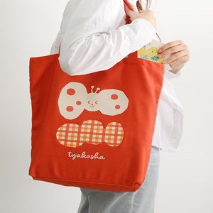 Takasha塔卡沙托特包便携时尚帆布袋ins手提袋购物袋简约红色