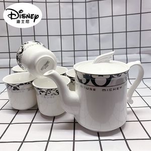 迪士尼米奇陶瓷茶具1壶6杯套装卡通中式家用客厅水具茶壶杯雅诚德