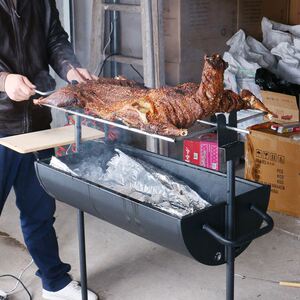 00铭哲精品优选淘宝烤全羊炉子自动翻转木炭烧烤电动烤乳猪烤羊腿