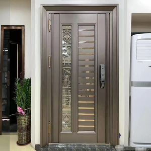 付款天猫鑫帝304不锈钢韩式通风门中门防盗指纹锁子母门进户入户大门