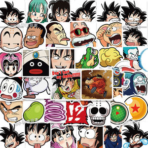 60张动漫七龙珠贴纸装饰手机壳行李箱笔记本滑板水杯个性防水贴画