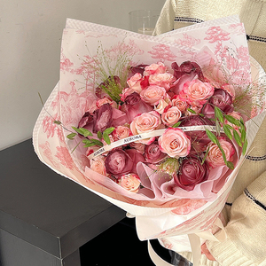 午后红茶凡尔赛玫瑰花束鲜花速递同城深圳上海广州配送女友生日店