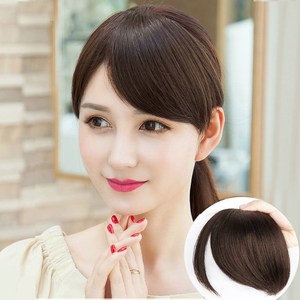 斜刘海假发片女无痕自然前额加厚仿真发一片式中分假刘海法式3d