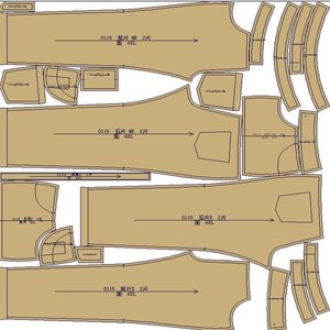 做衣服的图纸1:1实物女装新款高腰喇叭裤样板z-532好运来百货工厂