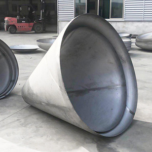 304不锈钢折边变斜锥体高压厚壁油罐堵头非标定制w不锈钢锥形封头