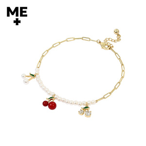 me 饰品樱桃甜心系列甜蜜樱桃珍珠少女甜心可爱手链