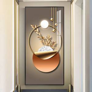 正对门口的玄关画高级感挂画极简进户门正对走廊过道装饰挂件尽