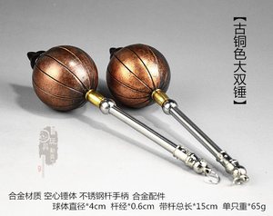 1/6古微缩兵器岳云双锤李元霸千斤锤雷公狮头锤12寸兵人武器模