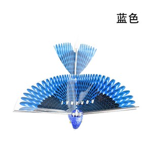 新行玩具纸鸟电动鲁班飞鸟手抛飞机航模泡m沫模型会飞行儿童玩具