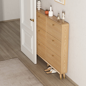 门后超薄窄鞋柜小户型