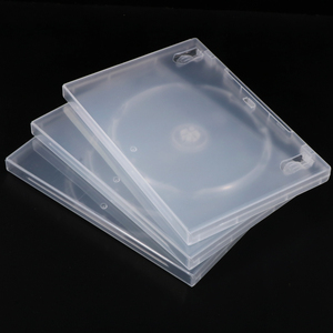 加厚款长方形cd盒光盘盒cd收纳盒光碟dvd盒子收纳盒光盘盒子cd盒透明vcd碟片塑料pp材质