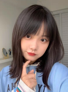 假发女生初恋短发日系清纯甜美蓬松空气刘海中长发日常锁骨发发套
