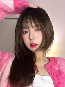 公主切假发二次元lolita动漫空气刘海姬发长直发减龄日常修脸发套