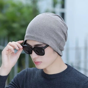 男士帽子纯棉睡帽男光头夏头巾老人老年人帽秋季薄款睡觉春秋包头