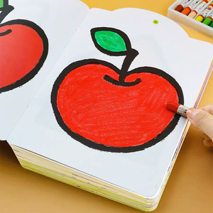 0-3岁宝宝涂色书画画本幼儿园启蒙涂鸦填色绘本儿童图画书绘画册