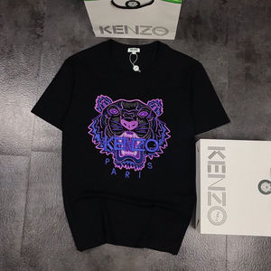 2022三高田贤本命年虎男爆款短袖纯棉宽松t恤虎头刺绣男士打底衫