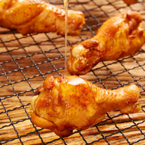 无穷烤鸡小腿鸡翅根整盒20包香辣蜂蜜味鸡腿肉熟类烧烤即食零食品