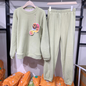 树熊唯唯3062冬外韩国绒家居套居女软绵绵加厚保暖u睡衣家装服季
