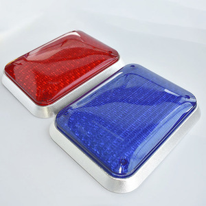 救护车爆闪灯蓝色闪光消防车警示灯开道红色公务车侧边红蓝信号灯