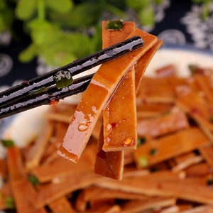 四川卤香豆干广安特产岳池顾县产金虹牛皮豆干凉拌串串火锅豆腐干