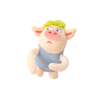 拽拽生气绿毛猪毛绒玩具小公仔包包挂饰钥匙o扣挂件搞怪生日小礼