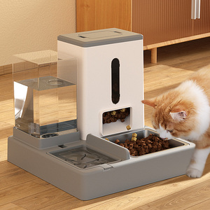 日本MUJIE猫碗猫食盆猫粮自动喂食器狗碗双碗猫猫饮水一体猫咪饭