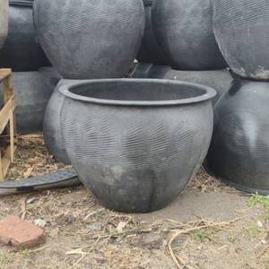 老式土陶无釉大水缸特大号陶瓷泥缸养金鱼庭院睡莲装饰荷花盆瓦o