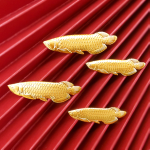 领丰金 2022年足金9999黄金实心金龙鱼摆件5克10克投资收藏定制