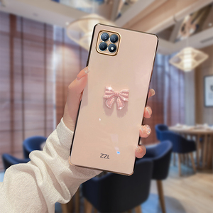 适用于opporeno4se手机壳高档珍珠蝴蝶结软壳peat00时尚创意直边电镀