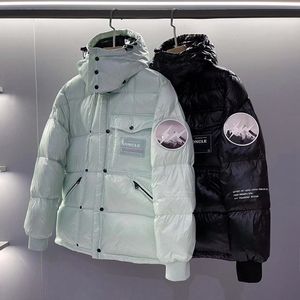 mooncoo/蒙口21冬季新品藤原浩合作款闪电徽章羽绒服保暖夹克男女