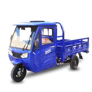 汽油车新款圣火神国四可上牌水冷货运家用封闭带半棚三轮摩托车